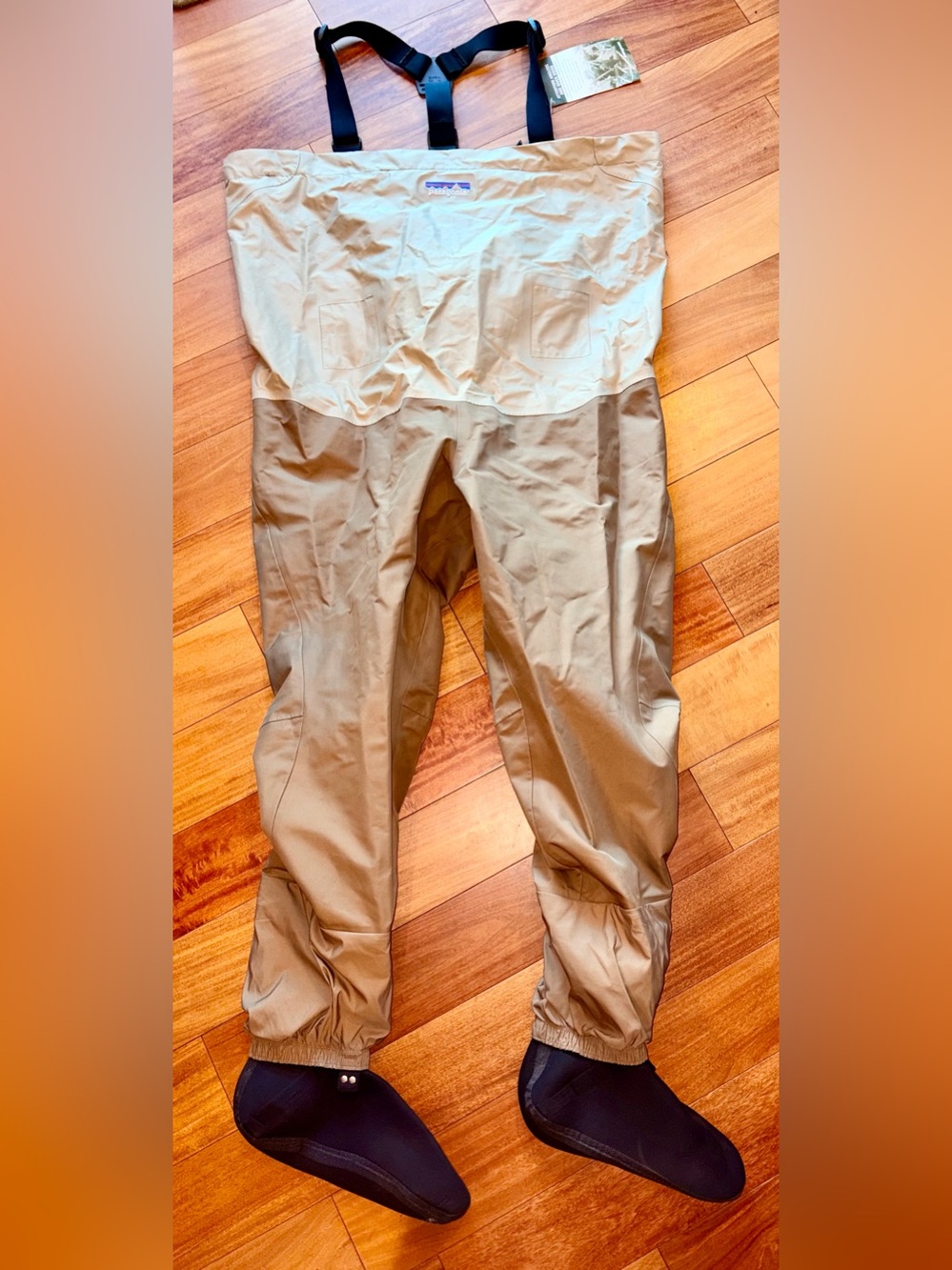 NWT Patagonia Watermaster Stockingfoot Fishing Waders Men’s XL/Short Beige Khaki